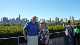 In Central Park with Manhattan behind us